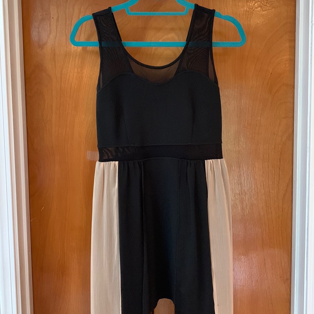 Black & peach Material Girl Mini dress